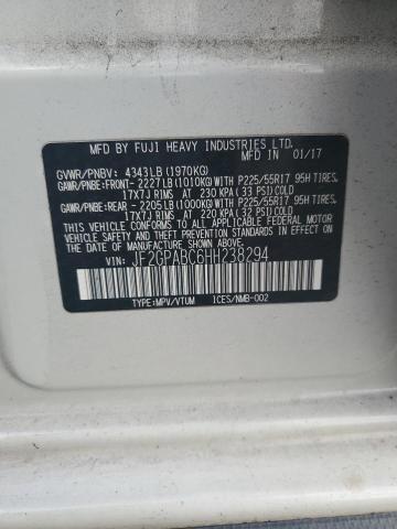 2017 SUBARU CROSSTREK - JF2GPABC6HH238294