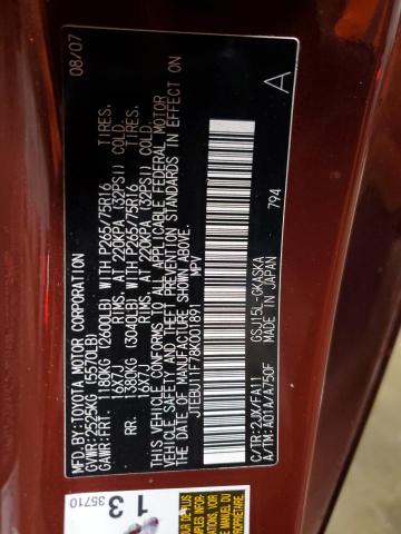 2008 TOYOTA FJ CRUISER #3301986500