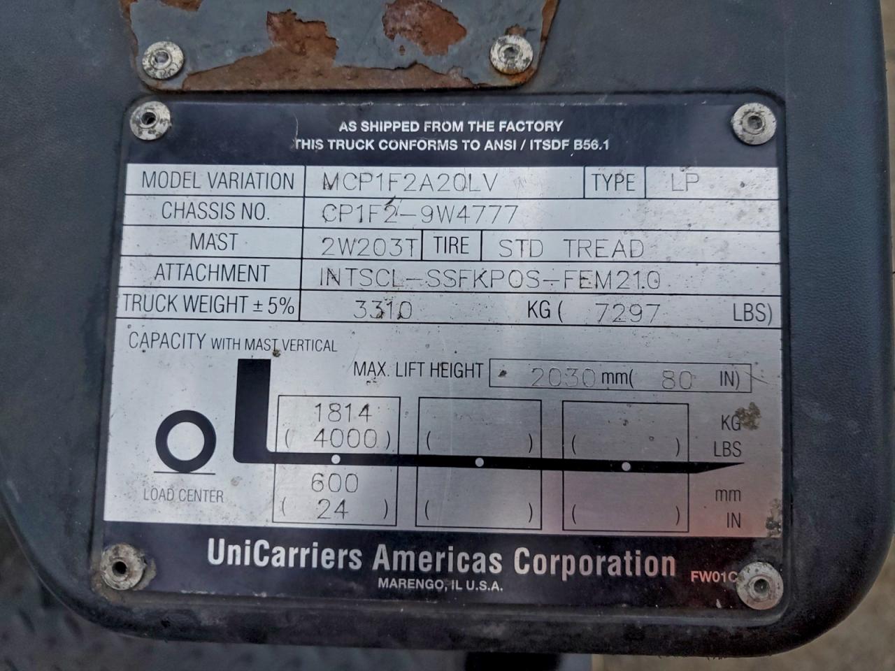 Lot #3296355112 2014 NISSAN FORKLIFT