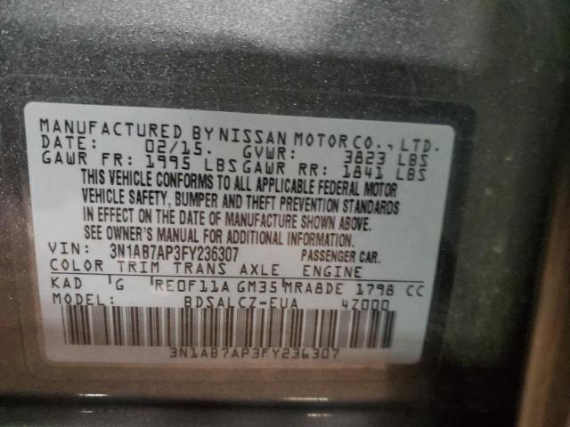 2015 NISSAN SENTRA S #3304576436