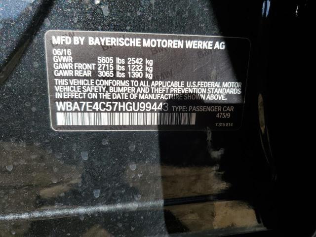 2017 BMW 740 XI WBA7E4C57HGU99443