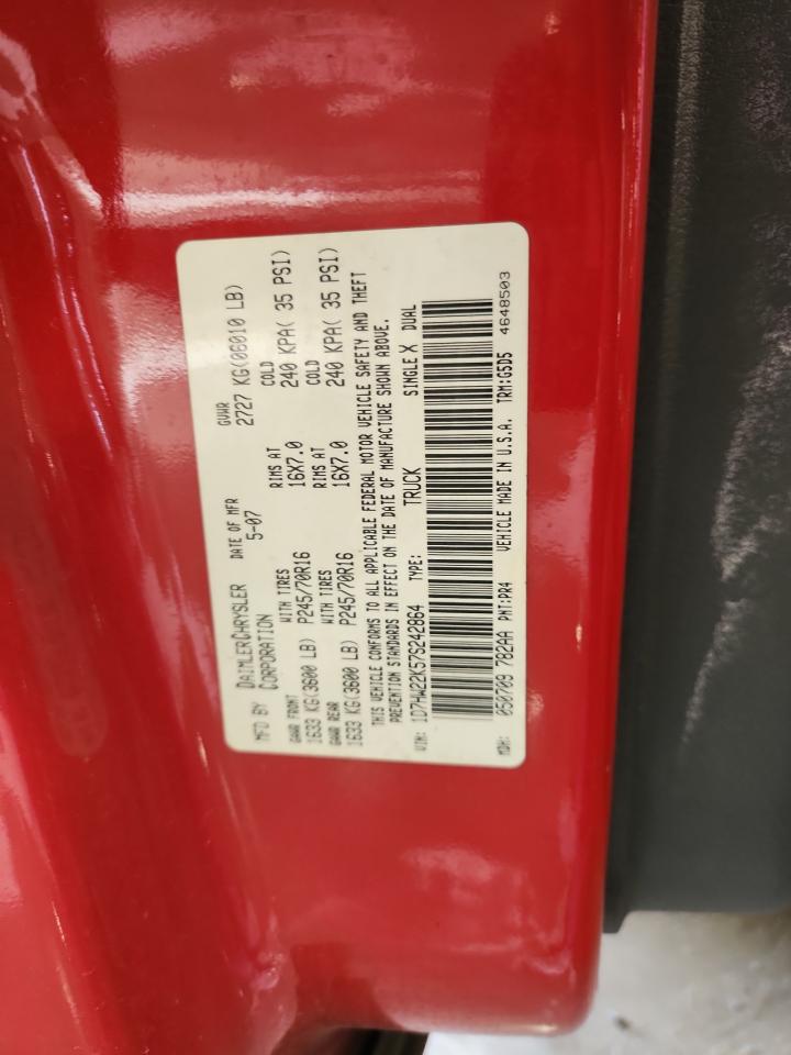 Lot #3283115754 2007 DODGE DAKOTA ST