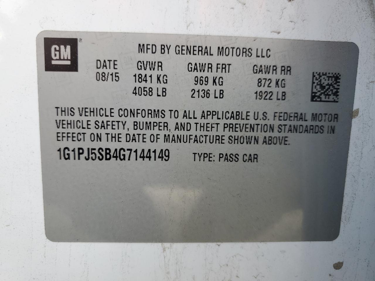 Lot #3291624243 2016 CHEVROLET CRUZE LIMI