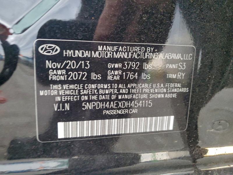 2013 HYUNDAI ELANTRA GL #3297082582