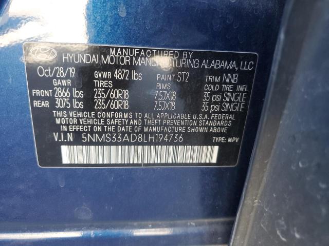 2020 HYUNDAI SANTA FE S #3302671002