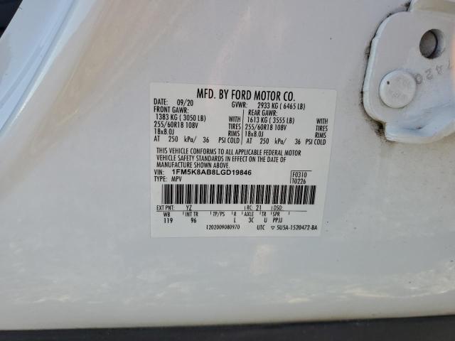 2020 FORD EXPLORER P 1FM5K8AB8LGD19846