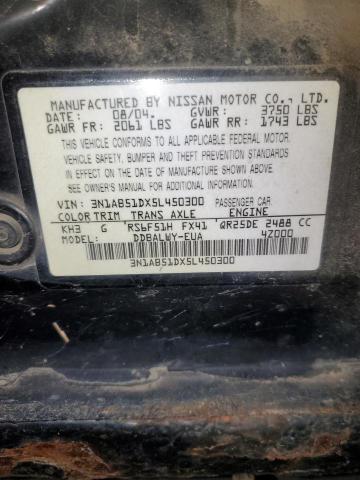 2005 NISSAN SENTRA SE- #3291379167