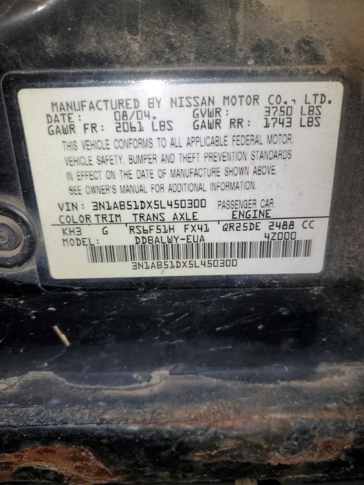 Lot #3291379167 2005 NISSAN SENTRA SE-