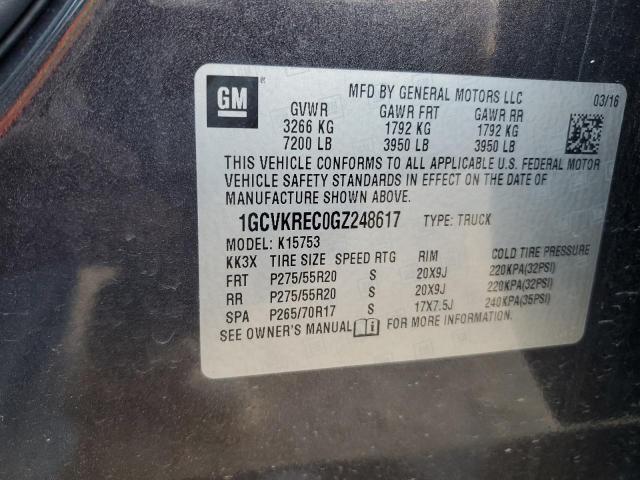 2016 CHEVROLET SILVERADO #3296536343