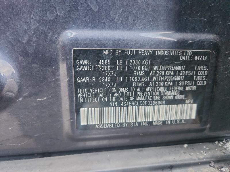 2014 SUBARU OUTBACK 2. #3303772424