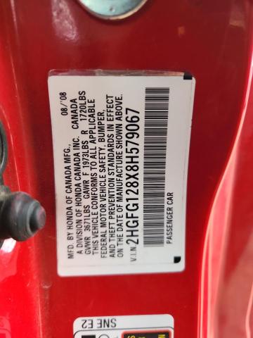 2008 HONDA CIVIC EX #3287325987
