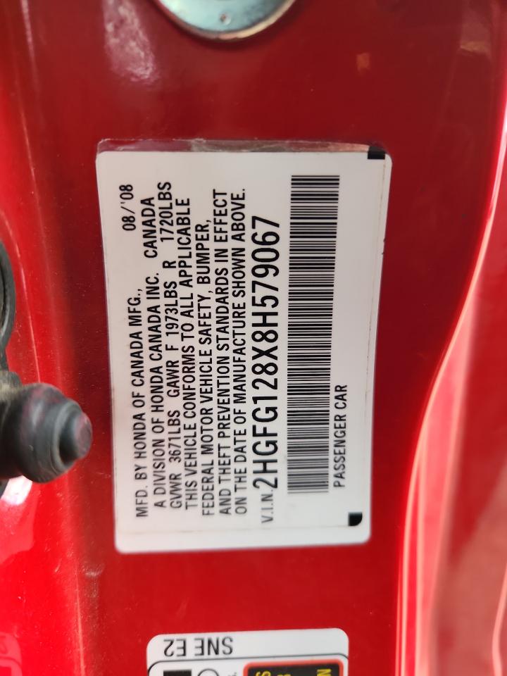 Lot #3287325987 2008 HONDA CIVIC EX