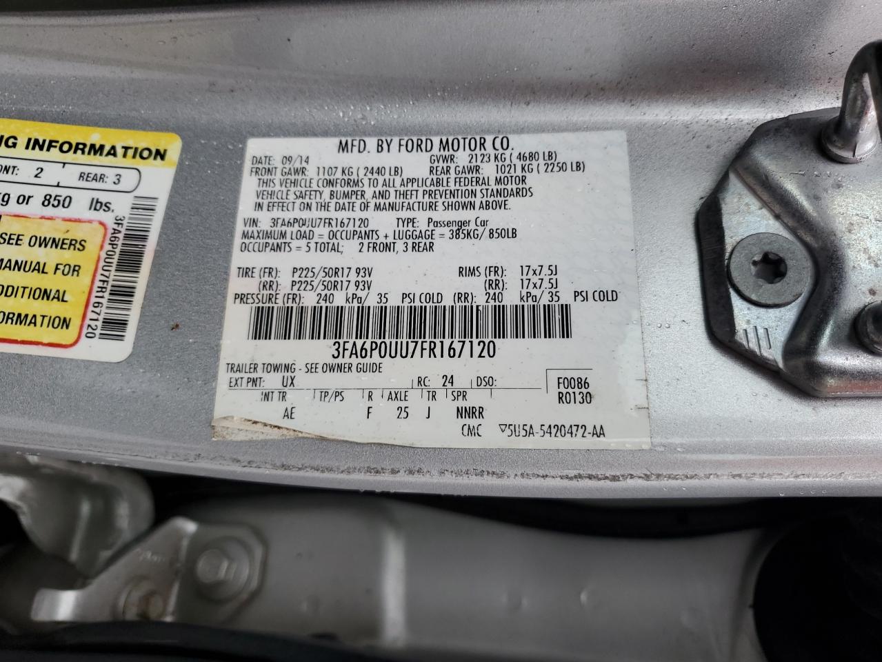 FORD FUSION S HYBRID