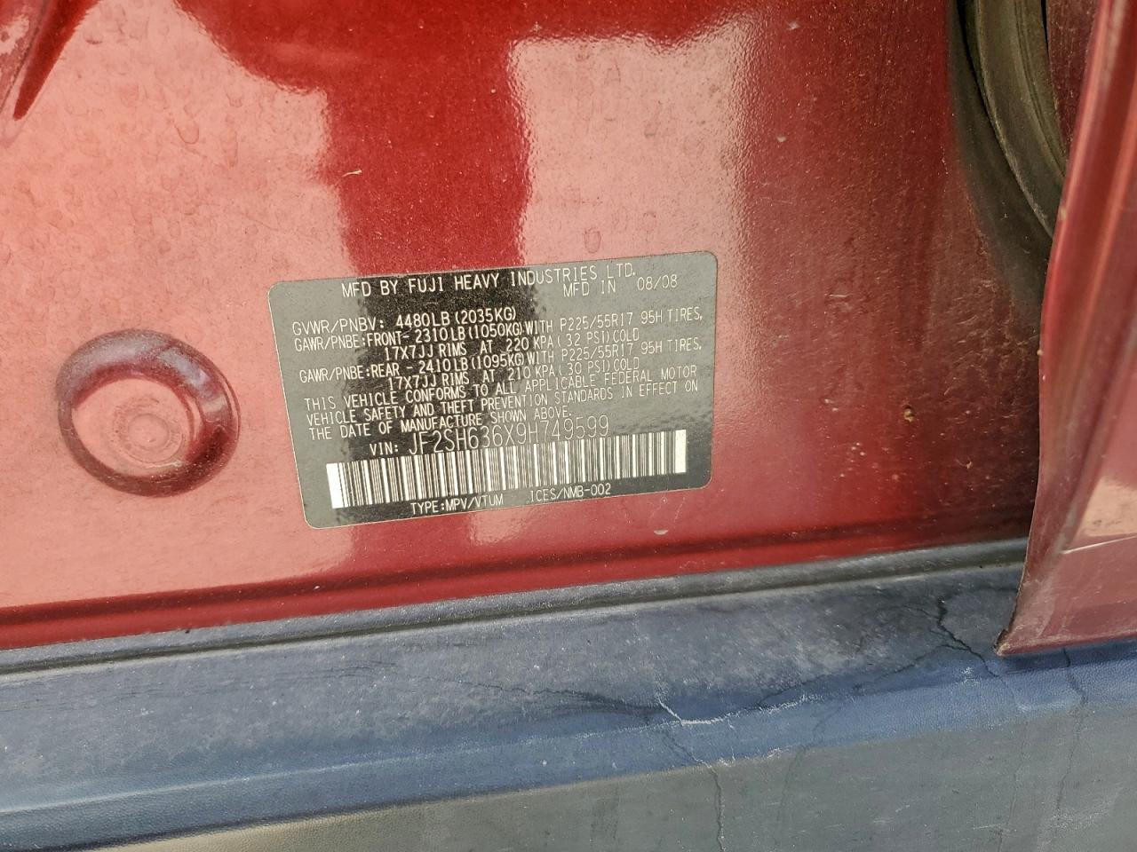 Lot #3301805364 2009 SUBARU FORESTER 2