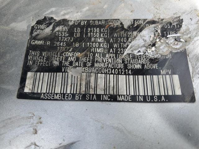 2017 SUBARU OUTBACK 2. #3296957851