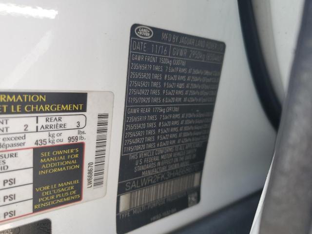 2017 LAND ROVER RANGE ROVE #3305528060