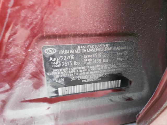 2007 HYUNDAI SONATA SE #3297186903
