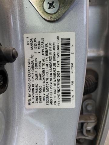 2015 HONDA CIVIC SE #3302116126