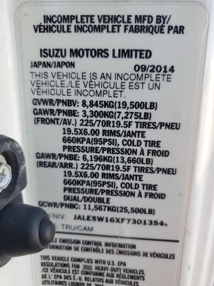 Lot #3297877782 2015 ISUZU NRR