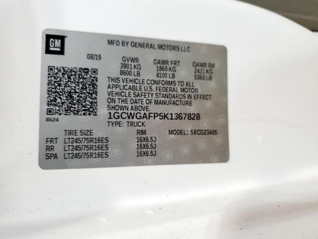 2019 CHEVROLET EXPRESS #3301840342