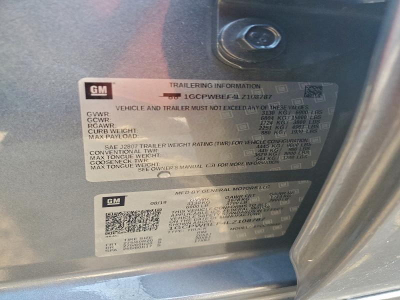 2020 CHEVROLET SILVERADO #3310408983