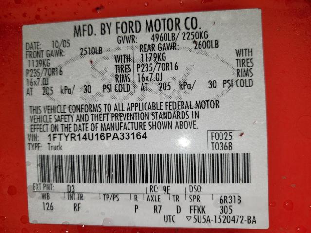 2006 FORD RANGER SUP #3286090921