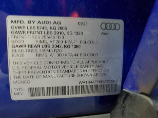 2022 AUDI SQ5 PREMIU #3301820381