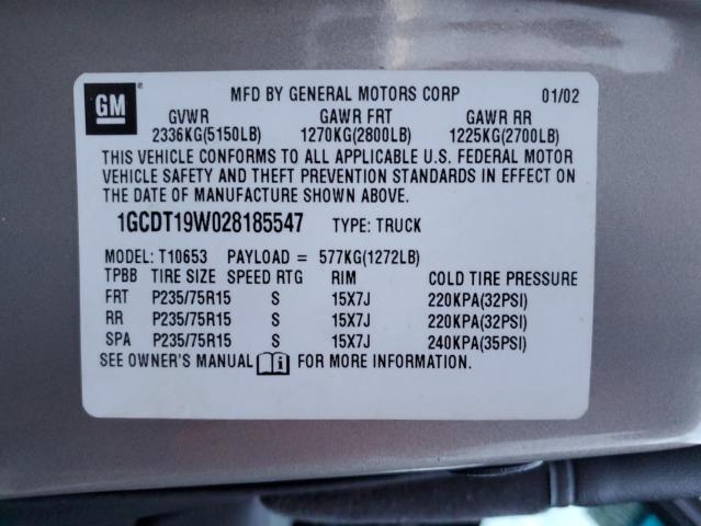 2002 CHEVROLET S TRUCK S1 #3296355108