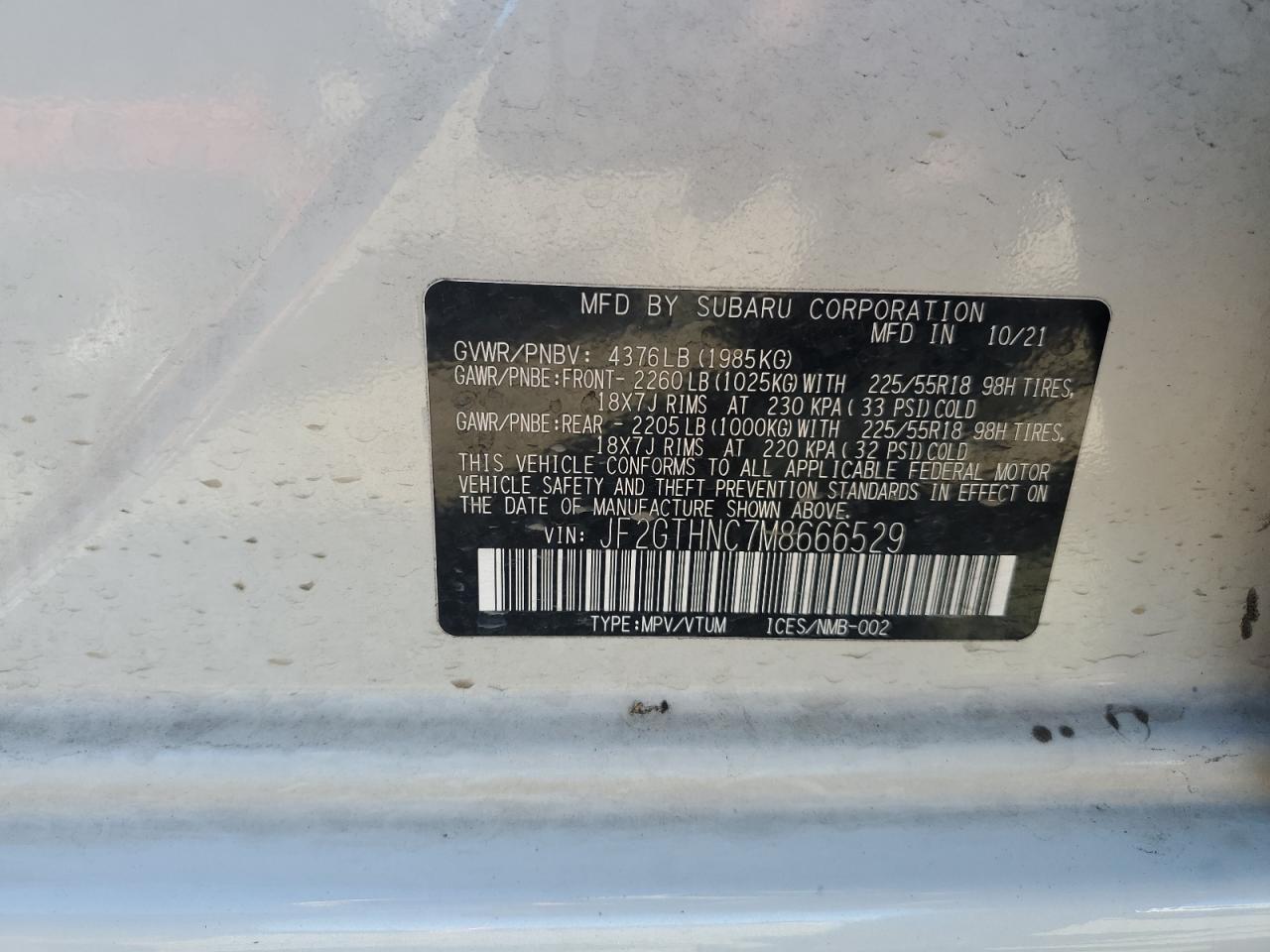 SUBARU CROSSTREK LIMITED