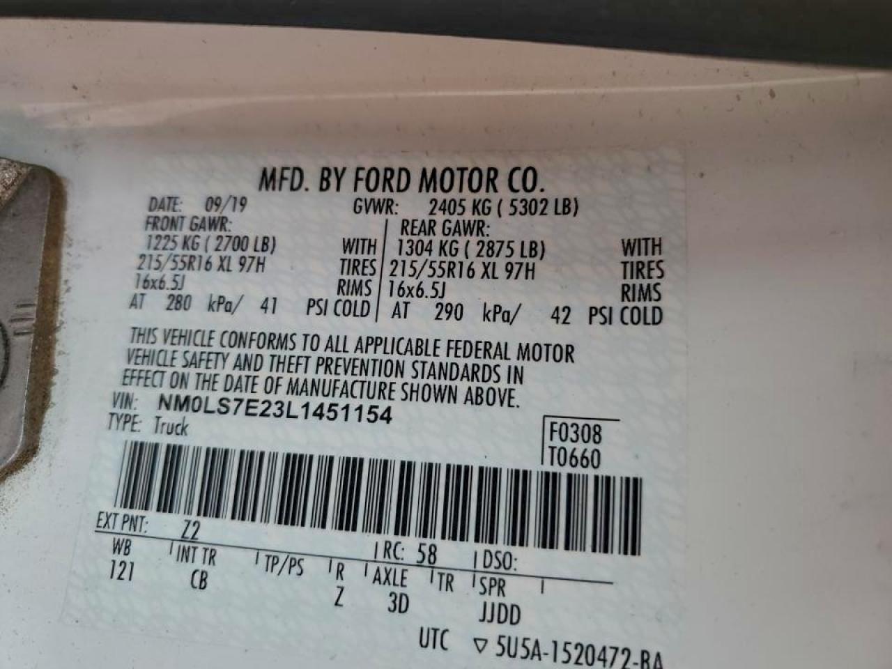 FORD TRANSIT CONNECT XL