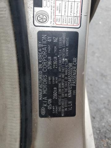 2006 KIA SPECTRA LX #3296396639