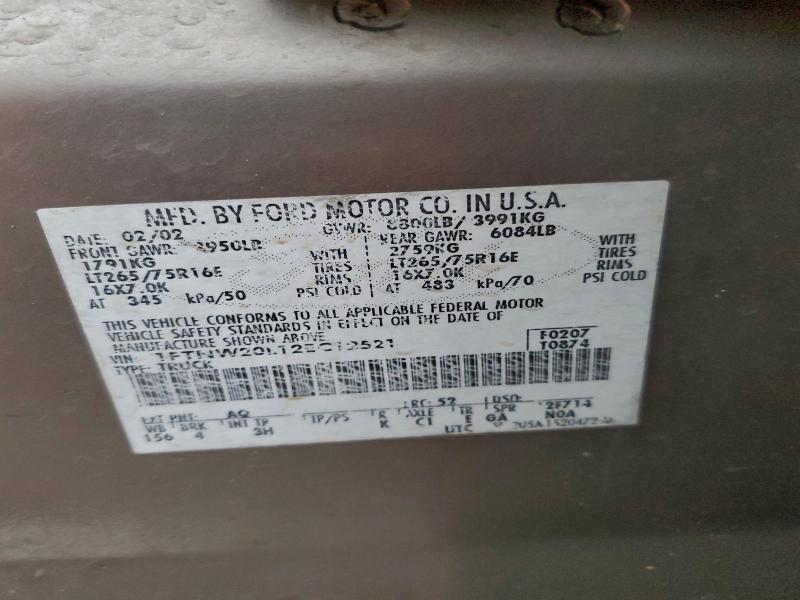 2002 FORD F250 SUPER #3296219457