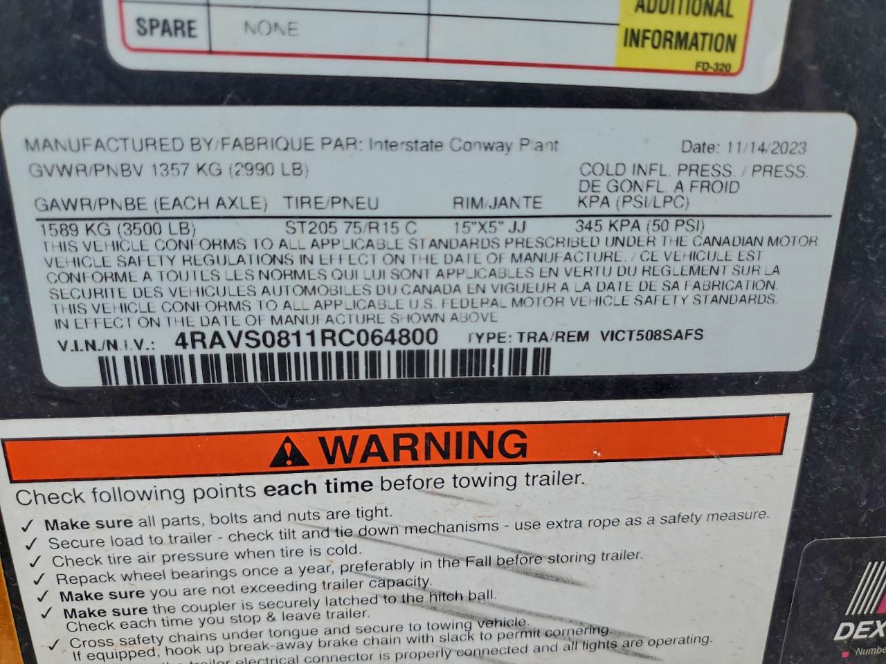 Lot #3301597627 2024 INTERSTATE UNKNOWN