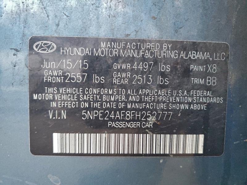 2015 HYUNDAI SONATA SE #3310441310