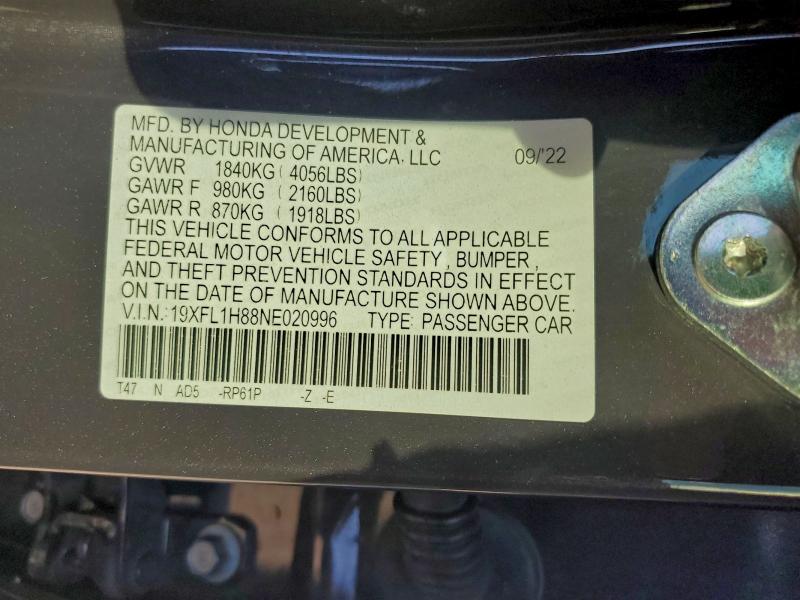 2022 HONDA CIVIC SPOR #3298009182