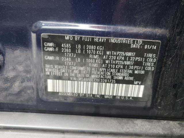 2014 SUBARU OUTBACK 2. #3280305968