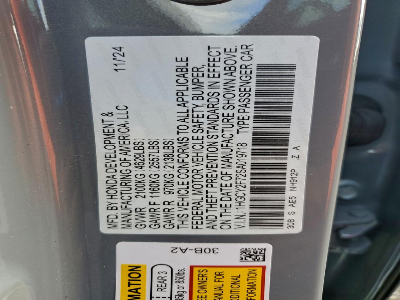 HONDA ACCORD HYBRID SPORT-L