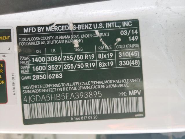 2014 MERCEDES-BENZ ML 350 4MA #3304519460