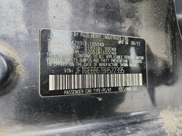 2011 SUBARU IMPREZA 2. - JF1GE6B67BH522395