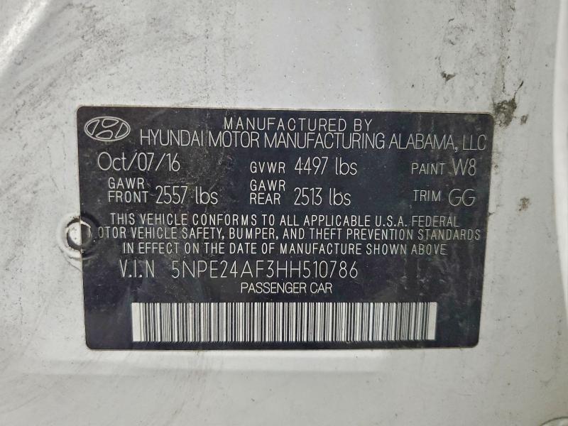 2017 HYUNDAI SONATA SE #3297960779