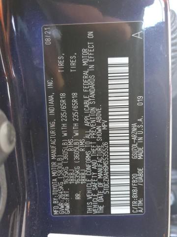 2021 TOYOTA HIGHLANDER #3309432971