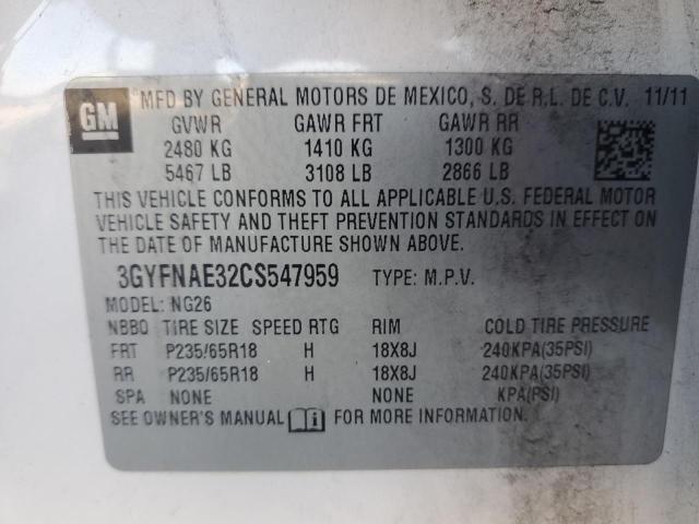 2012 CADILLAC SRX LUXURY #3292491715