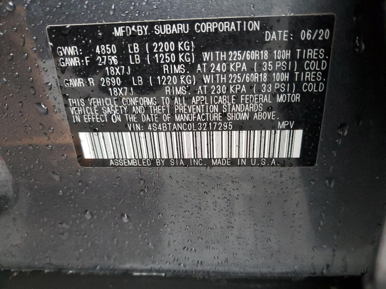 SUBARU OUTBACK LIMITED