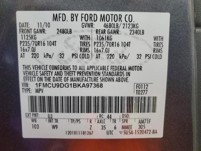 2011 FORD ESCAPE XLT - 1FMCU9DG1BKA97368