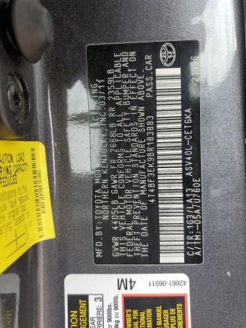 2011 TOYOTA CAMRY BASE #3296326456