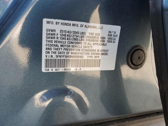 2019 HONDA PILOT EXL #3310487045