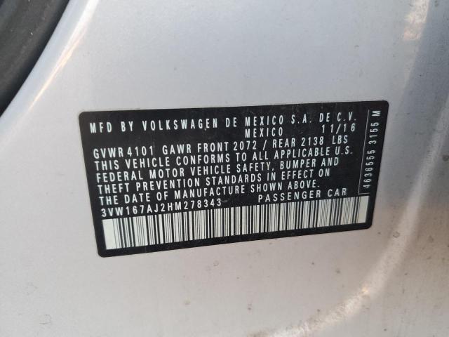 2017 VOLKSWAGEN JETTA S #3301638652