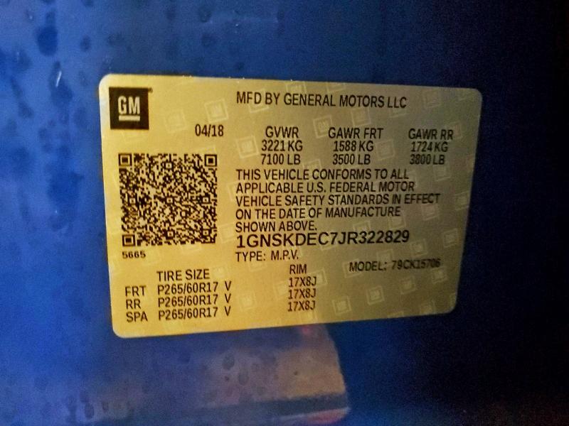 2018 CHEVROLET TAHOE POLI #3305361344