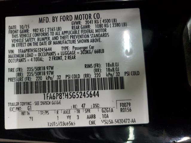 2016 FORD MUSTANG #3302715016