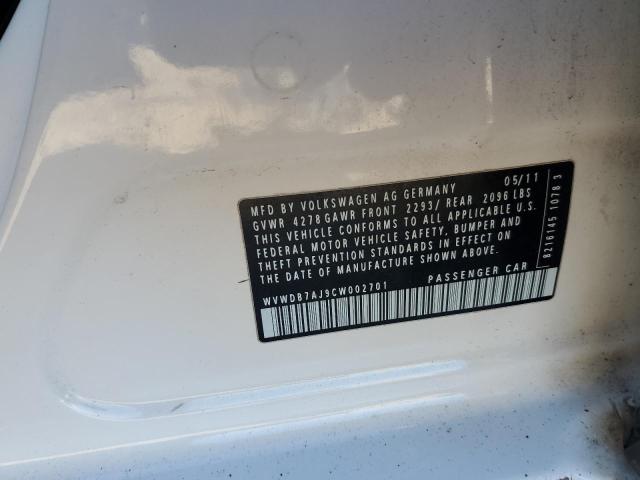 2012 VOLKSWAGEN GOLF - WVWDB7AJ9CW002701